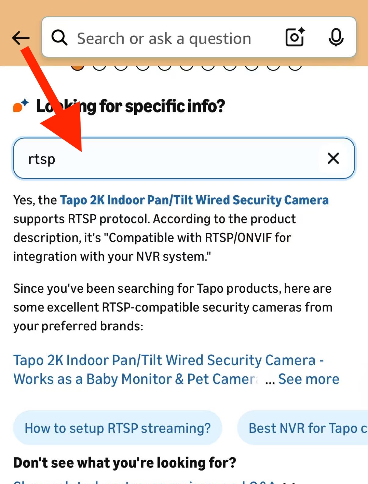 Rufus response about RTSP support