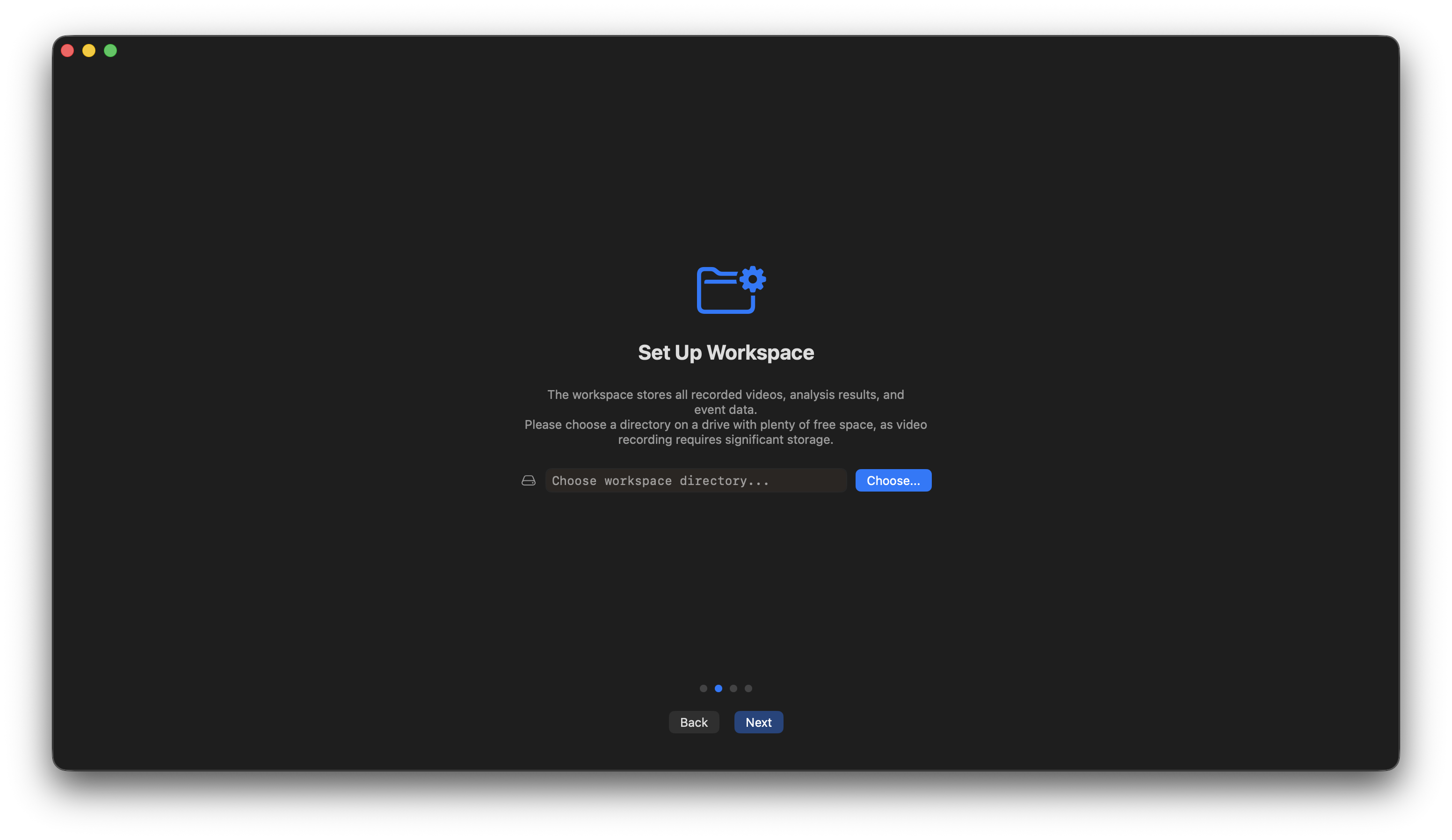 Configure workspace and storage volume